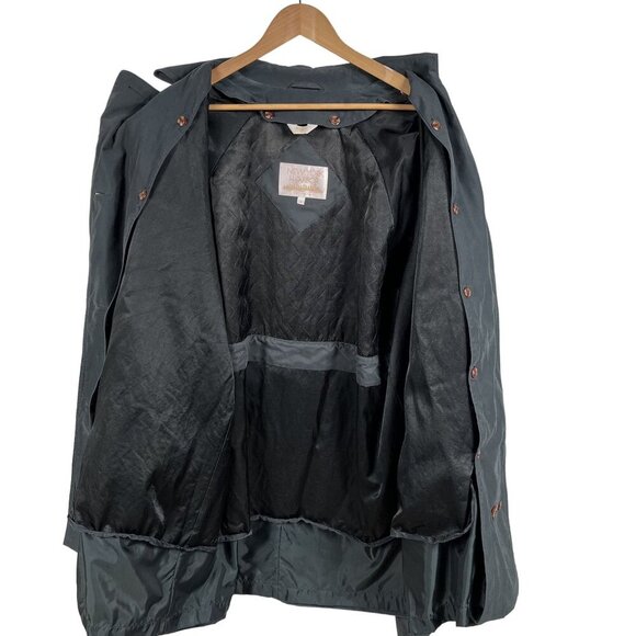 VTG New York Harbor Double Breasted Insulated Green Trench Coat Size 8 - Made in - Picture 3 of 7